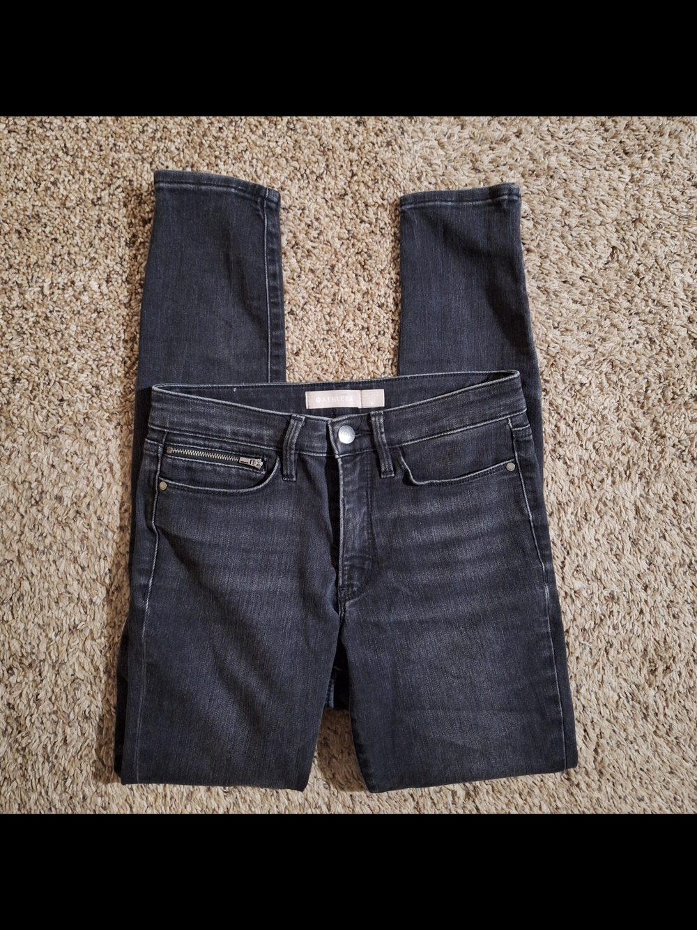 Athleta Sculptek Black Skinny Jeans Size 0